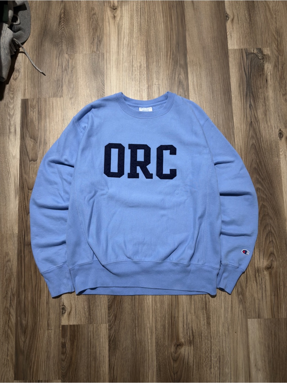 Vintage Champion ORC Reverse Weave Light Blue Sweatshirt • Size M